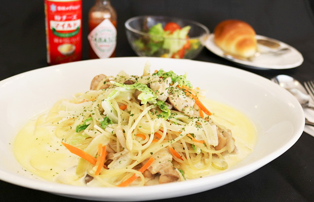 チキンクリームスープパスタ